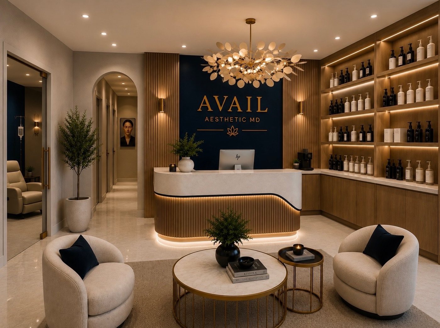 Cypress MedSpa — interior rendering